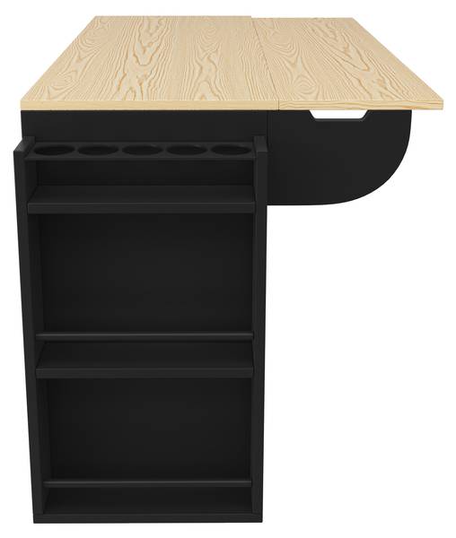Kücheninsel LF-SBD Schwarz - Holzwerkstoff - 110 x 90 x 42 cm