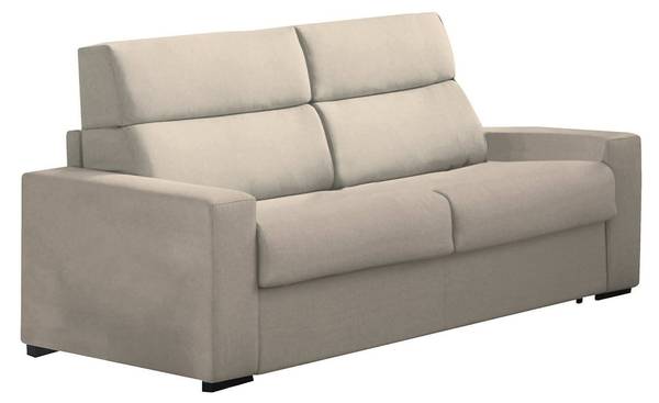 Fester 2-Sitzer-Liegesofa Graubraun