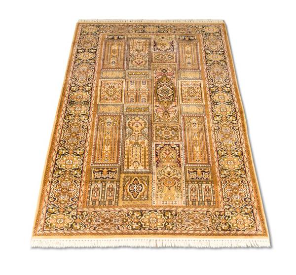 Orientteppich Premium Braun - Seide - 93 x 1 x 158 cm
