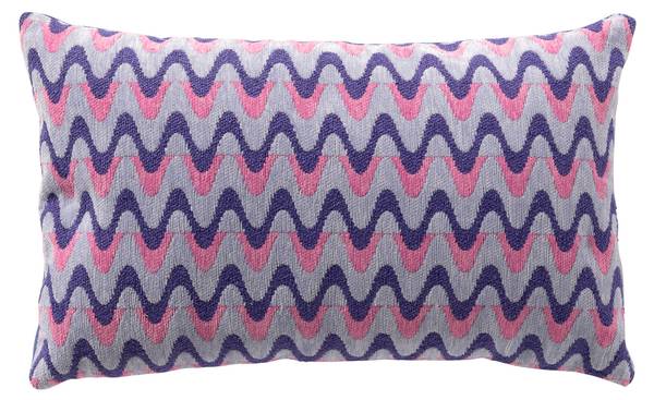Sierkussen Alice violet - structuurstof - 30 x 50 x 10 cm