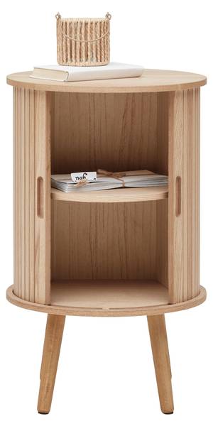 Nachtkästchen SKANDY Beige - Holzwerkstoff - Holz teilmassiv - 40 x 65 x 40 cm