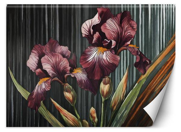 Fotobehang bloemen abstractie 200 x 140 cm