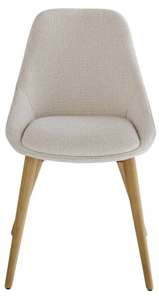 Stuhl ALBA Beige - Massivholz - 55 x 62 x 82 cm
