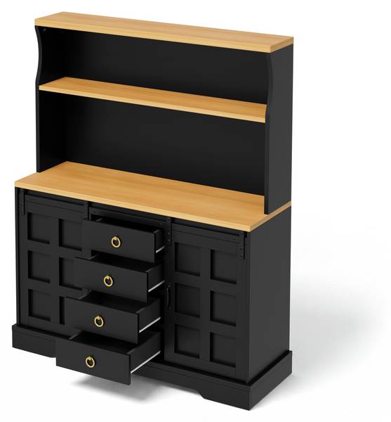 Küchenschrank HEDENS55 Ⅵ Schwarz - Holzwerkstoff - 40 x 150 x 120 cm
