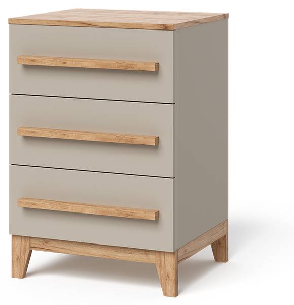 Kommode Malia 58345 Beige - Kaschmir - Asteiche Dekor