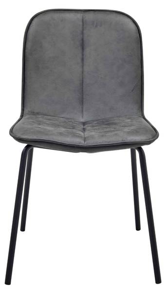 Stühle 2er-Set Alix Grau - Wolle - Stahl - 49 x 82 x 61 cm