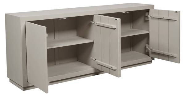 Sideboard BRUSSEL Beige - Massivholz - 200 x 80 x 45 cm