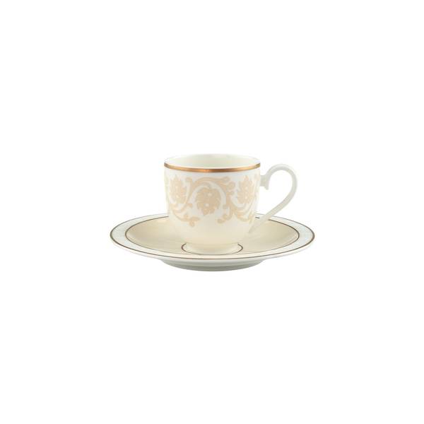 Espresso-Set Ivoire 2-teilig Gold - Weiß - Porzellan - 13 x 8 x 13 cm