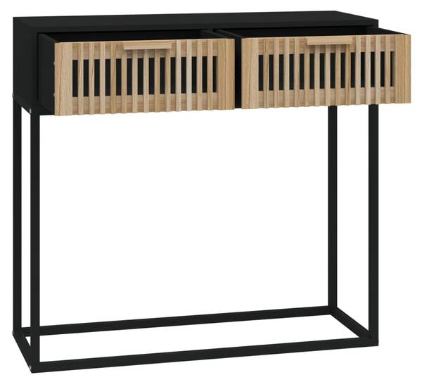 Konsolentisch 3028371 Schwarz - Holzwerkstoff - 80 x 75 x 30 cm