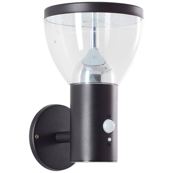 LED Außen Wandlampe, Solar, Schwarz - Metall - 16 x 25 x 18 cm