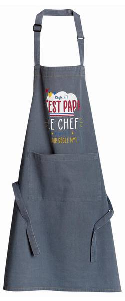 Küchenschürze Peps Chef Papa Blau - Textil - 72 x 1 x 90 cm