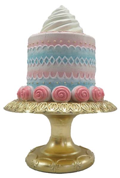 Dekorationsfigur Kuchen Deco&Messiah Pink - Kunststoff - 15 x 22 x 15 cm