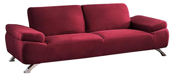 Sofa ohne Schlafmöglichkeit POLKA Rot - Textil - 220 x 78 x 90 cm