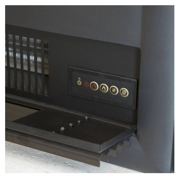 Elektrokamin Elski Schwarz - Metall - 47 x 66 x 21 cm