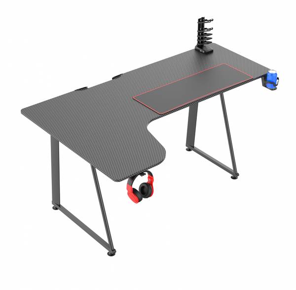 Gaming Schreibtisch SA-A1L1660 Schwarz - Holz teilmassiv - 160 x 75 x 60 cm