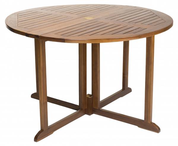 Gartentisch HANNA Braun - Teakholz - 120 x 75 x 120 cm