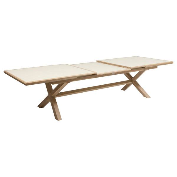 Table de jardin AXIOME Beige - Métal - 113 x 77 x 250 cm