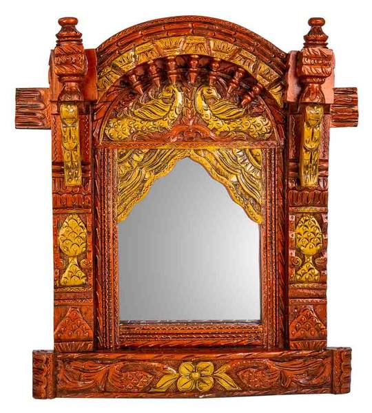 Miroir 4523313361 Marron - Bois massif - 59 x 51 x 10 cm