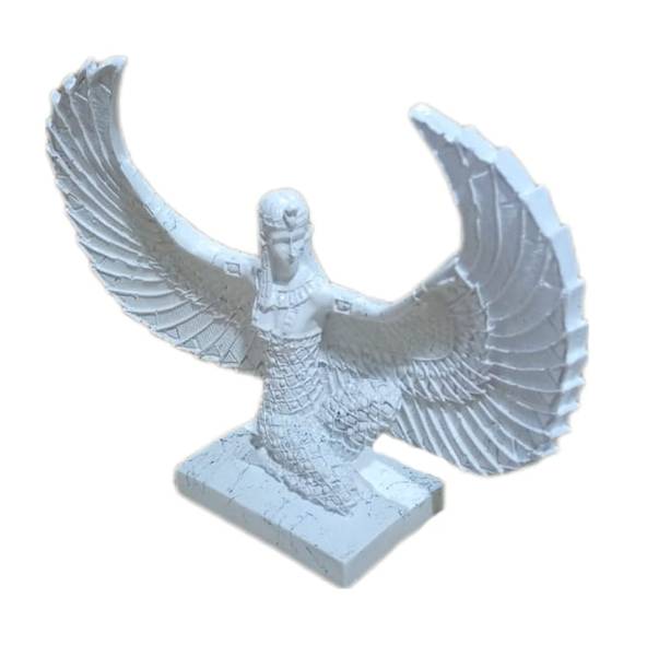 Skulptur Frau mit Flügel Weiß - Polyresin - Kunstharz - 30 x 23 x 8 cm