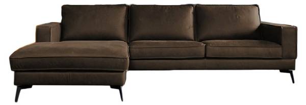 Ecksofa BLOOM Dunkelbraun - Armlehne davorstehend links - Ecke davorstehend links