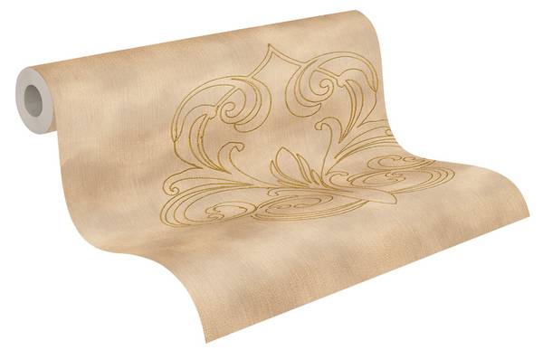 Tapete 3789 Barock Optik modern Design Braun - Gold
