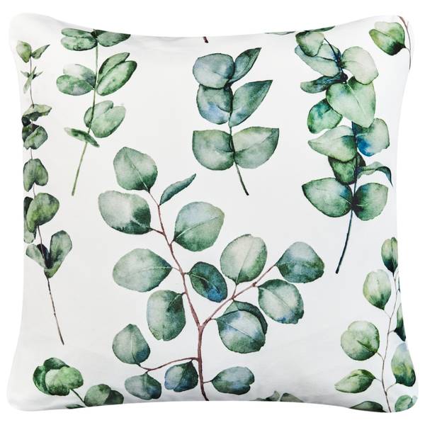 Dekokissen BOSQUE 2-tlg Grün - Weiß - Textil - 45 x 12 x 45 cm