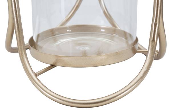 Kaarshouder Glox Dark goud - metaal - 16 x 22 x 16 cm