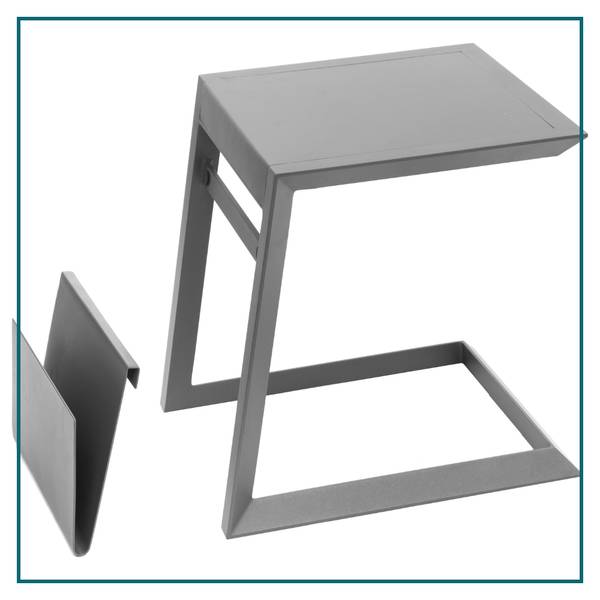 Bijzettafel Allure grijs - aluminium - 45 x 55 x 55 cm