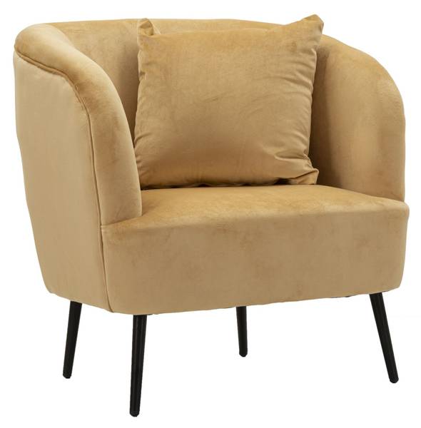 Fauteuil Browy bruin - massief hout - 66 x 78 x 73 cm