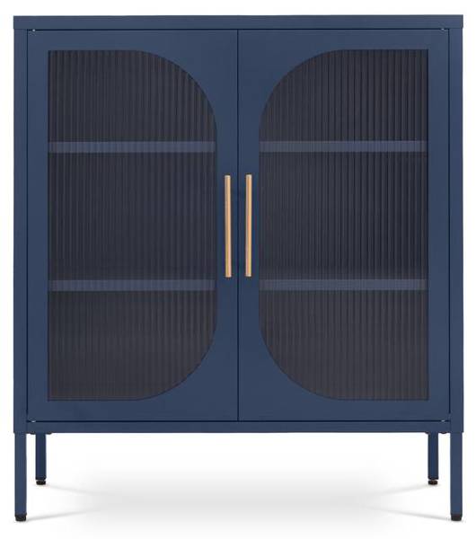 Nischenregal LUKA Blau - Stahl - 35 x 90 x 80 cm