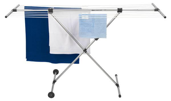 Wäscheständer Combi-Maxi BlackLine Schwarz - Aluminium - 58 x 11 x 136 cm