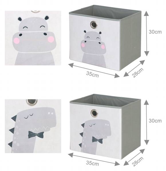 Kinderbank mit Bücherregal Grau - Weiß - Polyester - 79 x 72 x 31 cm