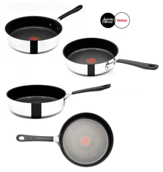 Schmorpfanne Jamie Oliver Silber - Metall - 25 x 7 x 45 cm