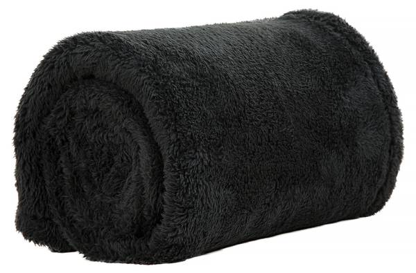 Fleecedecke Teddy Schwarz