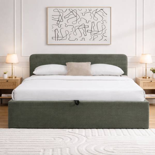 Bett MIA Grün - Massivholz - 215 x 88 x 170 cm