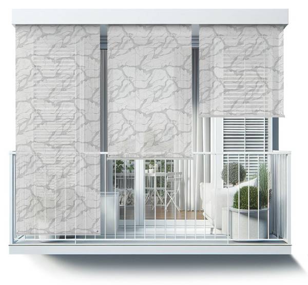 Außenrollo Tessera Lapis Grau - Textil - 40 x 180 x 1 cm