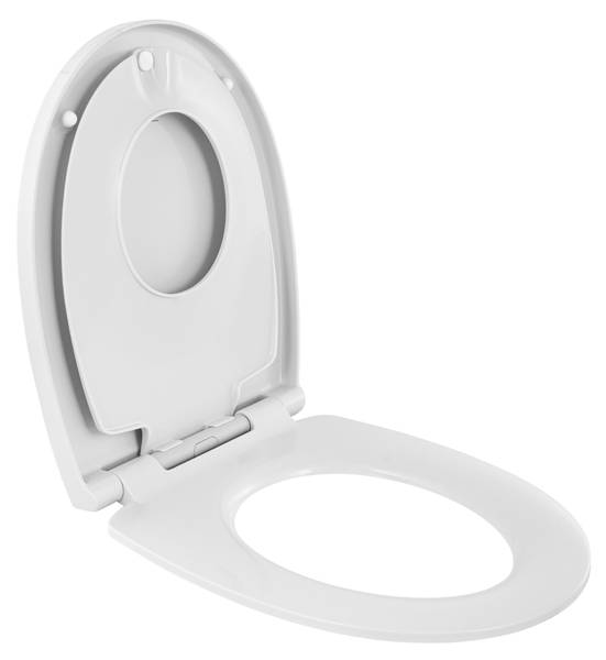 WC-Sitz Family mit Kinder-Einsatz Weiß - Kunststoff - 37 x 5 x 46 cm