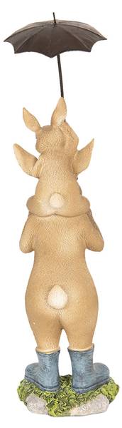 Figur Kaninchen DekoEaster-Jayden Braun - Kunststoff - 7 x 25 x 8 cm