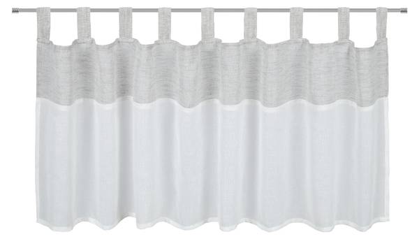 Kurzgardine MESH Weiß - Textil - 145 x 50 x 1 cm