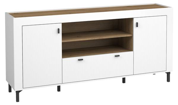 Sideboard Mossa Eiche - Weiß