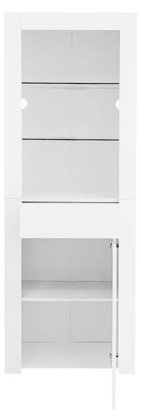Highboard Neptunus Ⅱ Weiß - Stahl - Farbglas - 36 x 165 x 60 cm