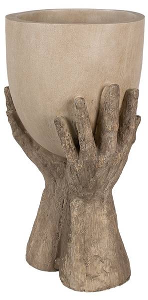 Blumentopf Hände Killasi Beige - Kunststoff - 19 x 37 x 22 cm