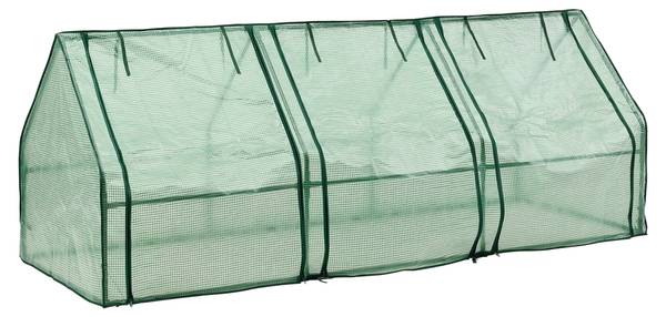 Mini Gewächshaus Höflein Grün - Stahl - Polyethylen - 240 x 90 x 90 cm