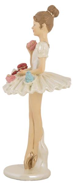 Dekorationsfigur Ballerina Deco&Ohnny Weiß - Kunststoff - 10 x 24 x 10 cm