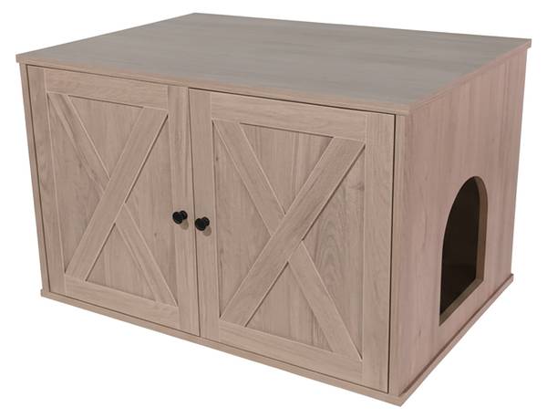Kattenkast kattenbak grijs