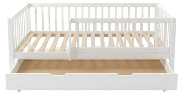 Bett Montessori Bella Weiß - Kiefer - 204 x 47 x 101 cm