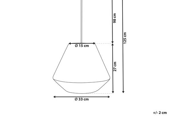 Lampe suspension DAMIT Noir - Bleu - Fibres naturelles - 33 x 125 x 33 cm