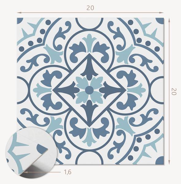 Vinylfliese OrnaPflanze 20er-Set 20 x 20 cm