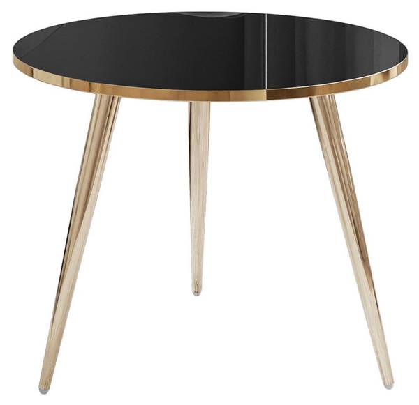 Couchtisch SOLEIL Hochglanz Schwarz - Gold