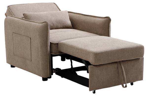 Schlafsessel FENORA Grau - Textil - 85 x 86 x 93 cm